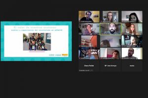 Captura de pantalla del encuentro virtual sobre el Plan de Voluntariado