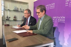 Firma del convenio para implantar FISIOMER Villadiego, Burgos